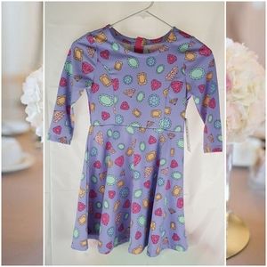 NWT Fabkids dres purple diamond print skat…